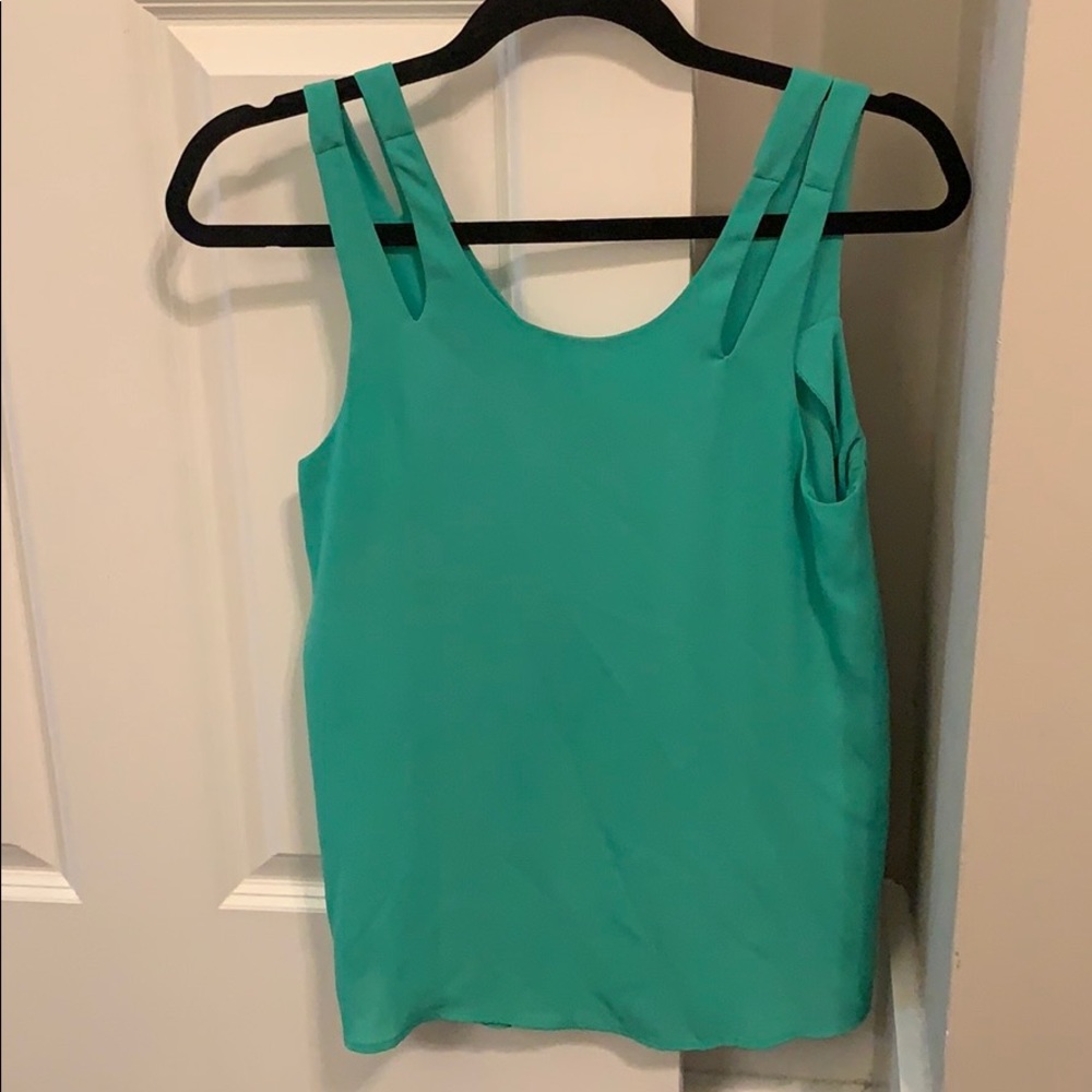 green tank top